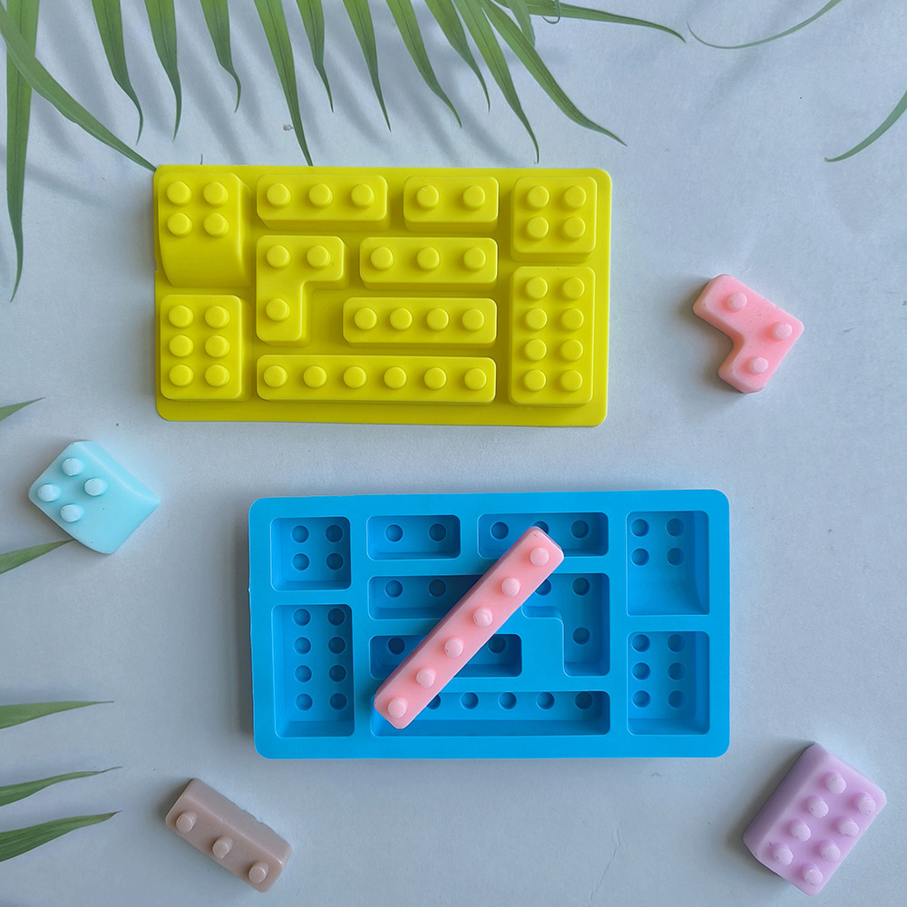 10 bloques de silicona molde de hielo molde de pastel creativo DIY dulces galletas molde de chocolate para hornear 709