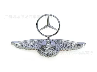 Mercedes-Benz Car Emblem on the Hood C200 E300 E260 S450 S350 Hood Emblem (Car logo) - mercedes-benz-premium-electroplated-silver