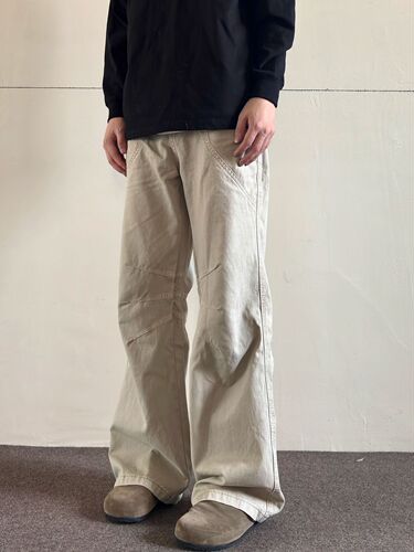 American workwear jeans for men, new spring and autumn edition, high-end sense of style, vibe look, clean fit, slightly tapered long pants