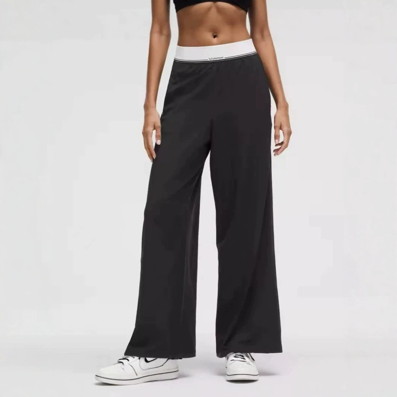 26 Lulu New Women's Ace Quick-Dry Versatile High-Waisted Slimming Elastic Waist Wide-Leg Casual Pants 26 Lulu New Women's Ace Quick-Dry Versatile High-Waisted Slimming Elastic Waist Wide-Leg Casual Pants