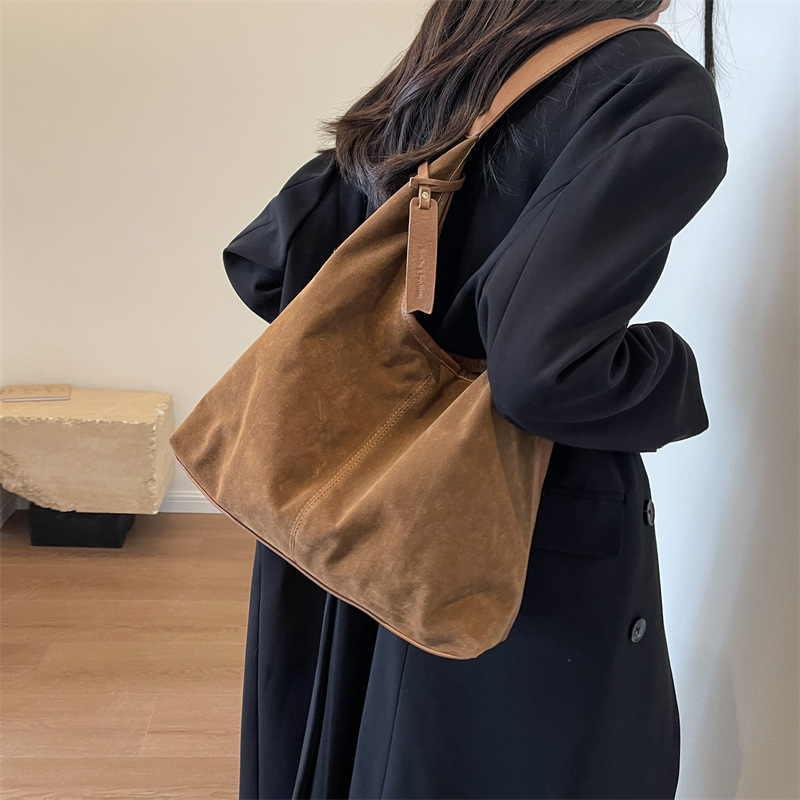 New Suede Shoulder With A High-end Feel, Reversible Design, Fashionable And Simple, Casual Style, Large Capacity Women's 008_voghion.com
