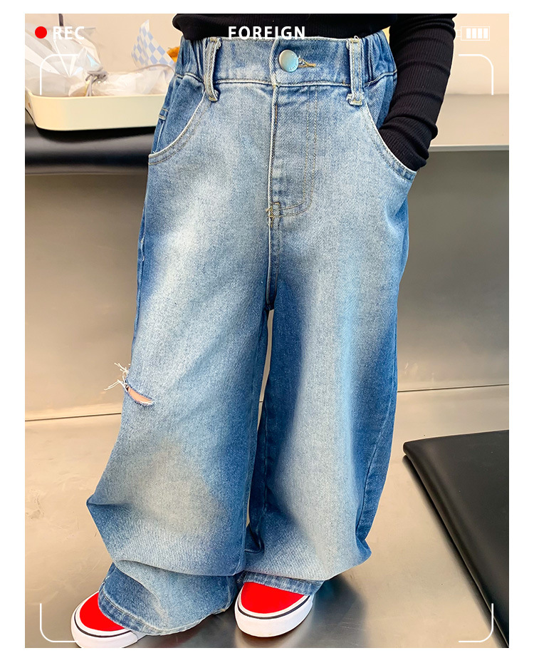 Children's jeans 2023 spring new boys and girls fashion