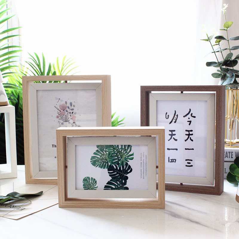 Desk Photo Frame Display 6-Inch 7inch 8inch Double-Sided Rotating Plus Printed Photo Frame with Logo Engraving Desk Photo Frame Display 6-Inch 7inch 8inch Double-Sided Rotating Plus Printed Photo Frame with Logo Engraving