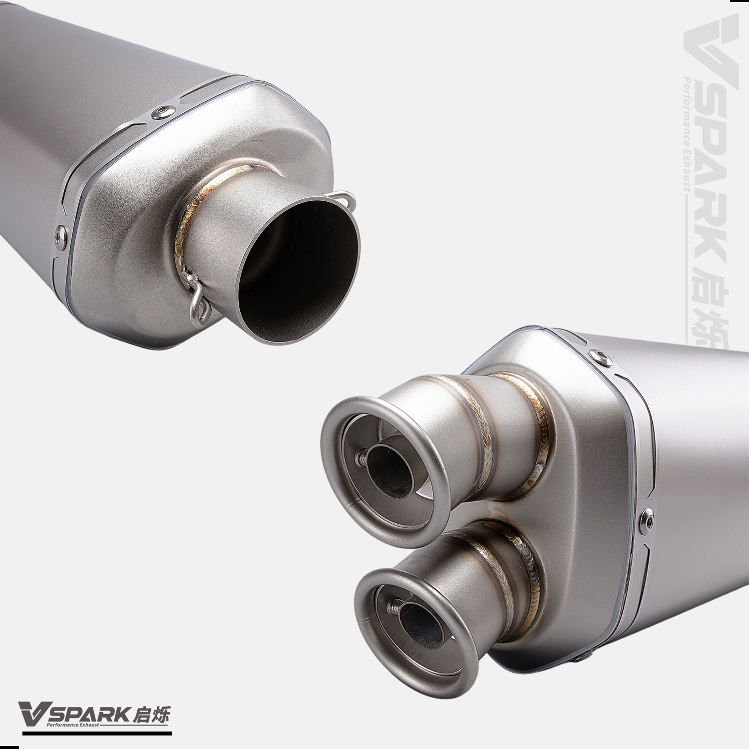 Universal motorcycle exhaust pipe connector, 51mm tail section, with silencer, suitable for 800MT, KTM790, and 450MT
