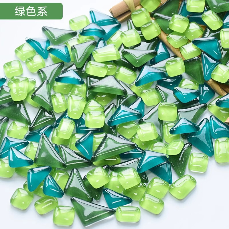 200克diy多元闪粉马赛克集合水晶自由石玻璃儿童手工材料颗粒|undefined