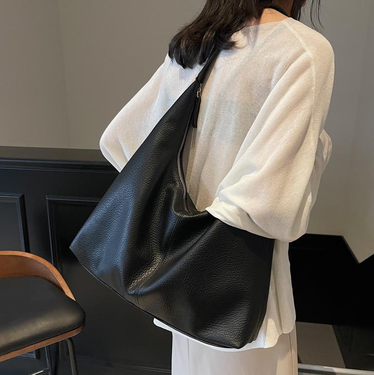 Casual de cuero suave de gran capacidad bolso de brazo para mujeres 2024 nueva textura versátil bolso de hombro de alta calidad bolso de viaje de trabajo