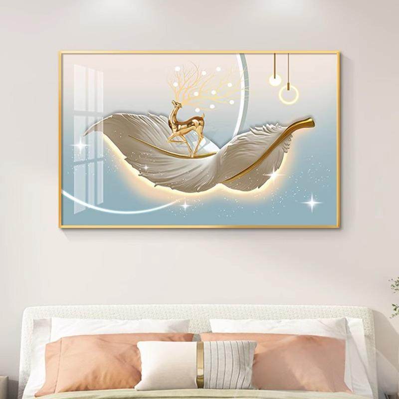 Light Luxury Bedroom Headboard Decorative Painting, Living Room and Dining Room High-End Wall Art, Modern Minimalist Wall Decor, Master Bedroom Mural Light Luxury Bedroom Headboard Decorative Painting, Living Room and Dining Room High-End Wall Art, Modern Minimalist Wall Decor, Master Bedroom Mural