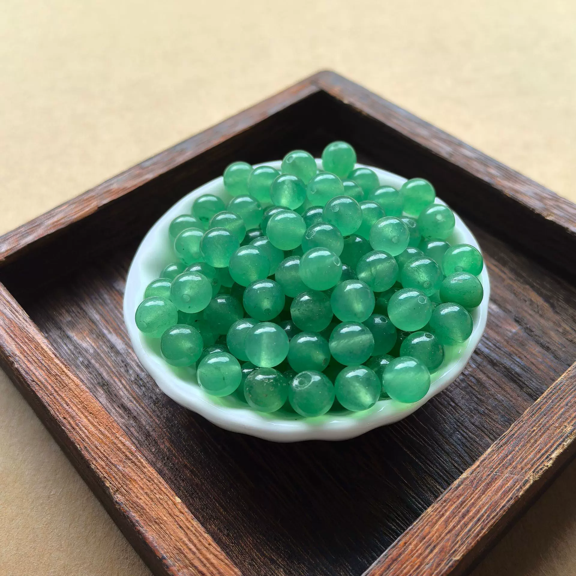 天然石玛瑙水晶圆珠绿东陵批发各类散珠配饰DIY手链项链串珠珠子