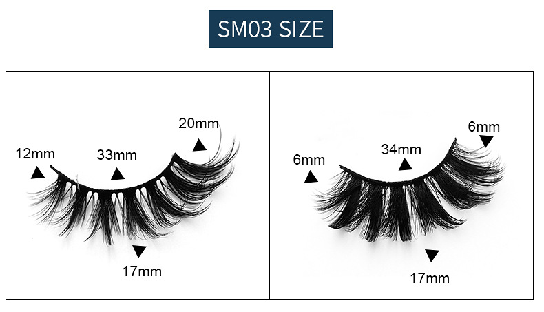 10 Pairs Of Natural Thick Fiber False Eyelashes display picture 4