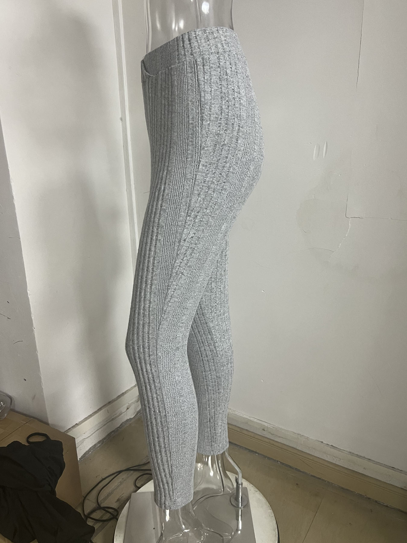 Women's Clothing New Sexy Slim Fashion Casual Striped Thread Tight Trousers Fitness Pants_ecoleips.com