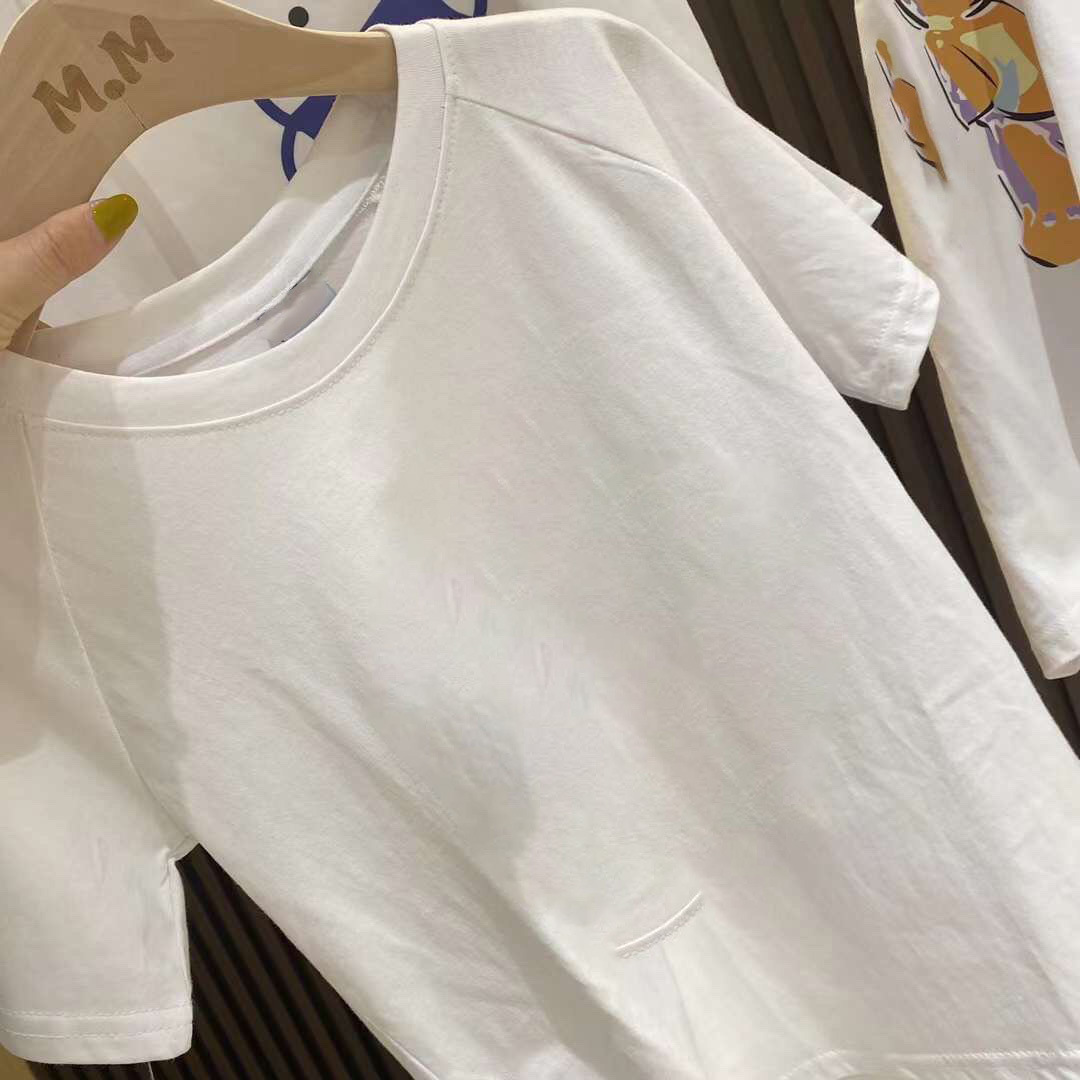 FQ7433 清 儿童Ad半袖 夏款时尚圆领宽松短袖