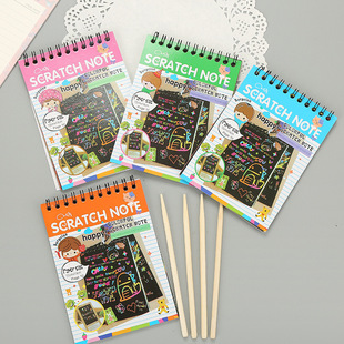 Children's diy scratch painting kindergarten art supplies graffiti book student stationery painting book reward gift wholesale