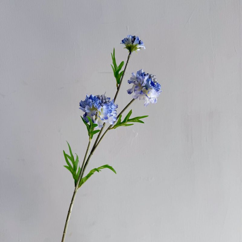 造花、松虫草、ホイールピーク菊、一枝造花、屋内ホームフラワーアート、ソフトデコレーション、写真小道具|undefined