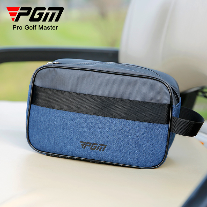 Túi cầm tay Golf PGM nam dung tích lớn, chống nước, có quai đeo cổ tay — SOB013-màu xanh xám