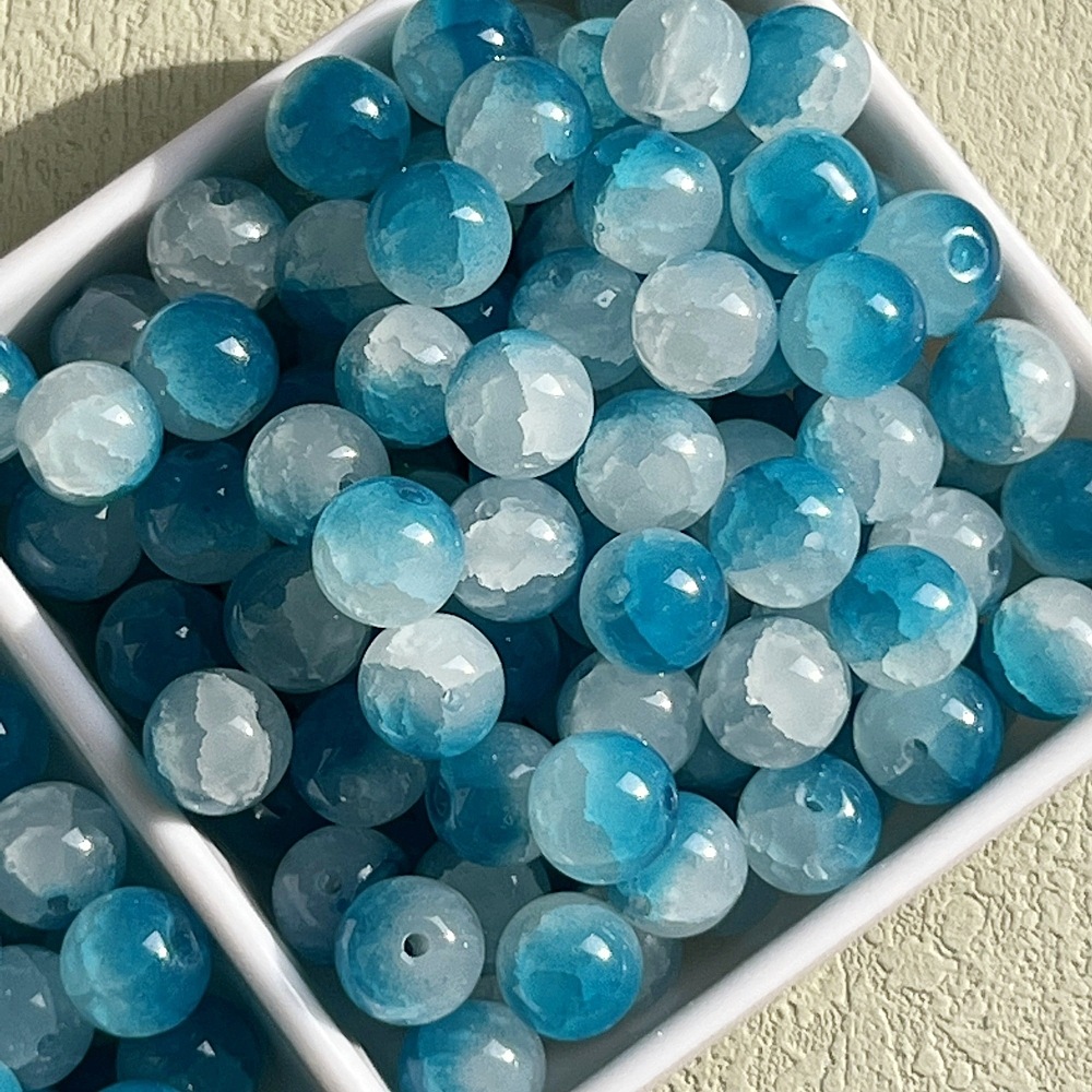 15g Weight Beads Jewelry Making Type DIY Jewelry Accessories Classification 50 PCS/Package Quantity Glass Material Round Pattern Stoving Varnish Design Simple Style, Classic Style Style 50 PCS/Package Glass Round DIY Jewelry Accessories Beads 2