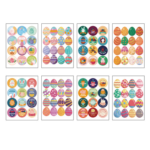 CM2108005 Cross-border Easter Gift Sticker Greeting Card Sticker Sealing Sticker Cartoon Sticker