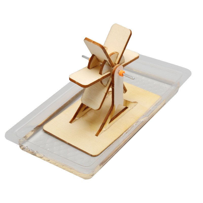 Ciencia y Tecnología pequeña producción joven ciencia pequeño experimento rueda de agua coche ciencia y educación juguetes hechos a mano DIY material paquete