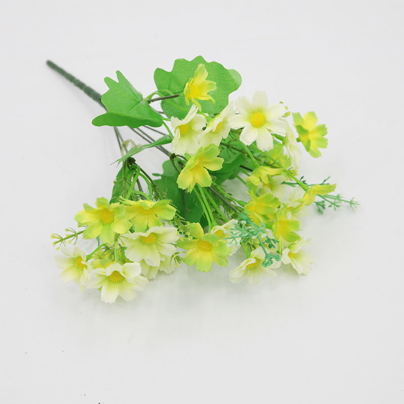 Ramo pequeño de orquídeas artificiales de 28 cabezas, orquídeas danzantes para decoración de bodas y hogar, arreglo floral de seda, flores artificiales al por mayor.