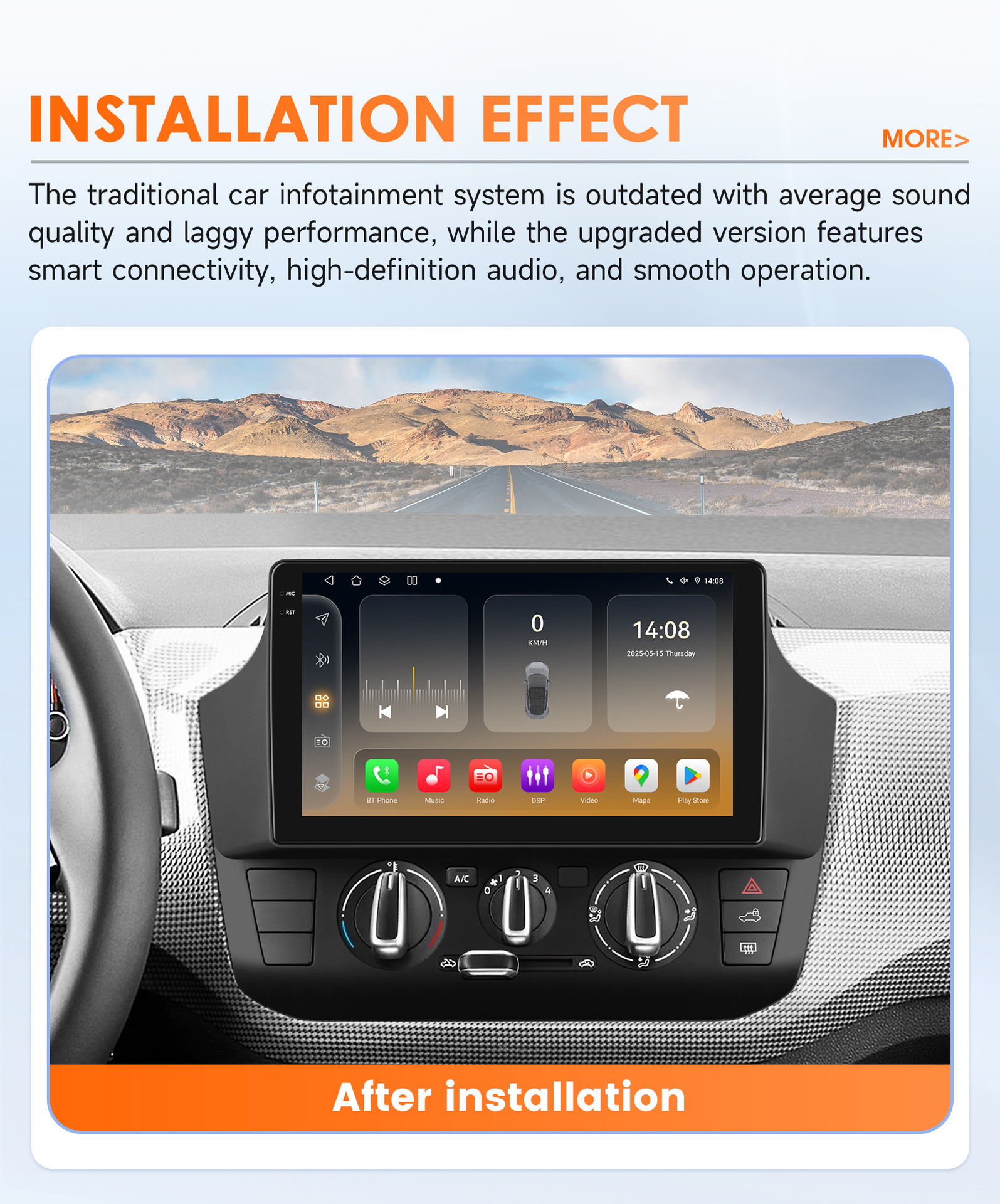 Suitable for 17-23 Models of Volkswagen Up, Android Large-Screen Navigation Gps, Bluetooth Reversing Camera, Carplay Manual Version