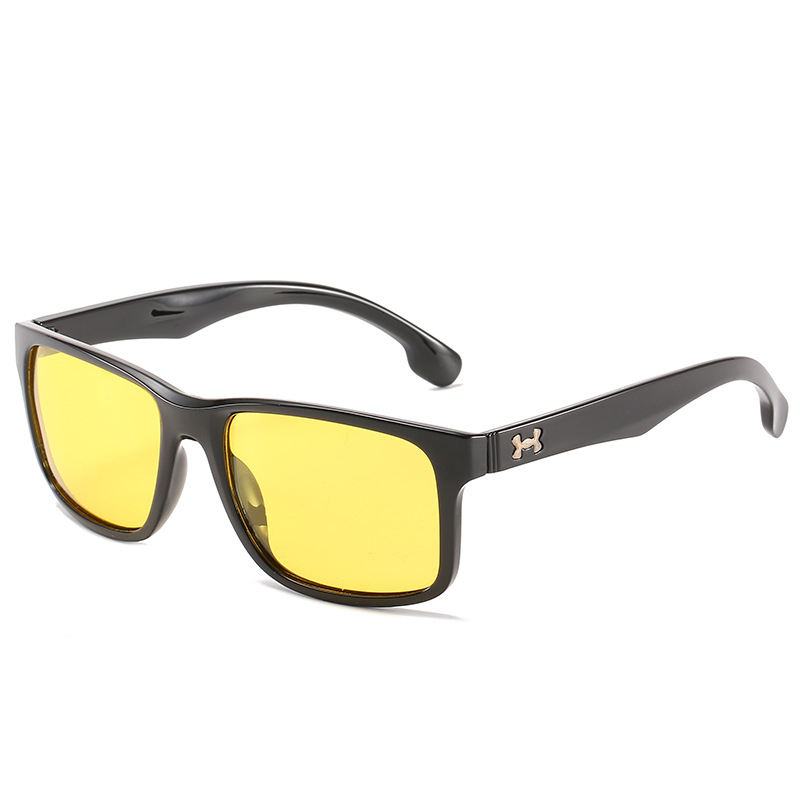 Nueva transfronteriza hombres europeos y americanos deportes gafas de sol polarizadas Comercio exterior cuadrado arena negro marco grande gafas de sol suministro directo de fábrica