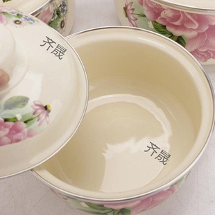 Soup Pot Enamel Stew Pan Non-Stick Pan Boiling Enamel Pan Frying Medicine Lard Bowl and Pot Thickened Noodle Pot