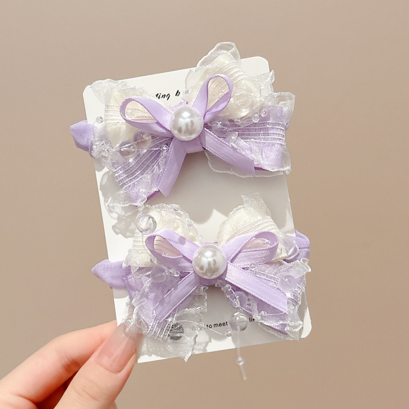 Pajarita de malla para niños, lazo para el cabello, niña linda y no lastima el cabello, cuerda para la cabeza de princesa, cuerda para el cabello duradera de alta elasticidad para niñas