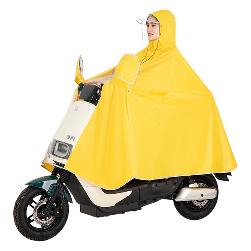 Impermeable coche eléctrico motocicleta poncho Individual Doble hombres y mujeres extra grande batería coche largo cuerpo completo poncho a prueba de lluvia