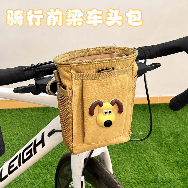 山地车自行车挂包前梁包可爱卡通蜡笔小新公路单车骑行置物收纳包|undefined
