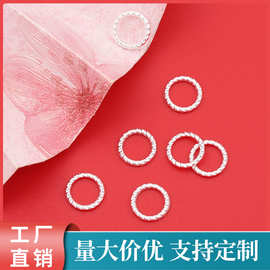 JG557麻花闭口圈圆圈盘缠环DIY饰品串珠配件车花隔珠散珠隔片