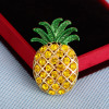 Taobao new listing fruit pineapple brooch inlaid Diamond brooch fashion ladies wear