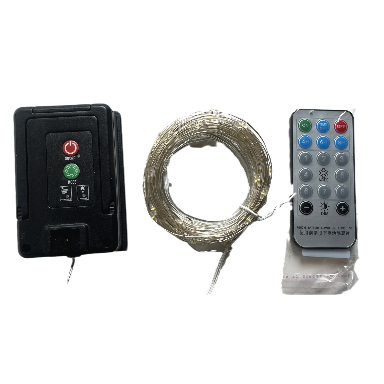 Nueva cadena de luz led de control remoto para resaltar luces de colores decorativas de jardín impermeables al aire libre cadena de luz de alambre de cobre solar al por mayor