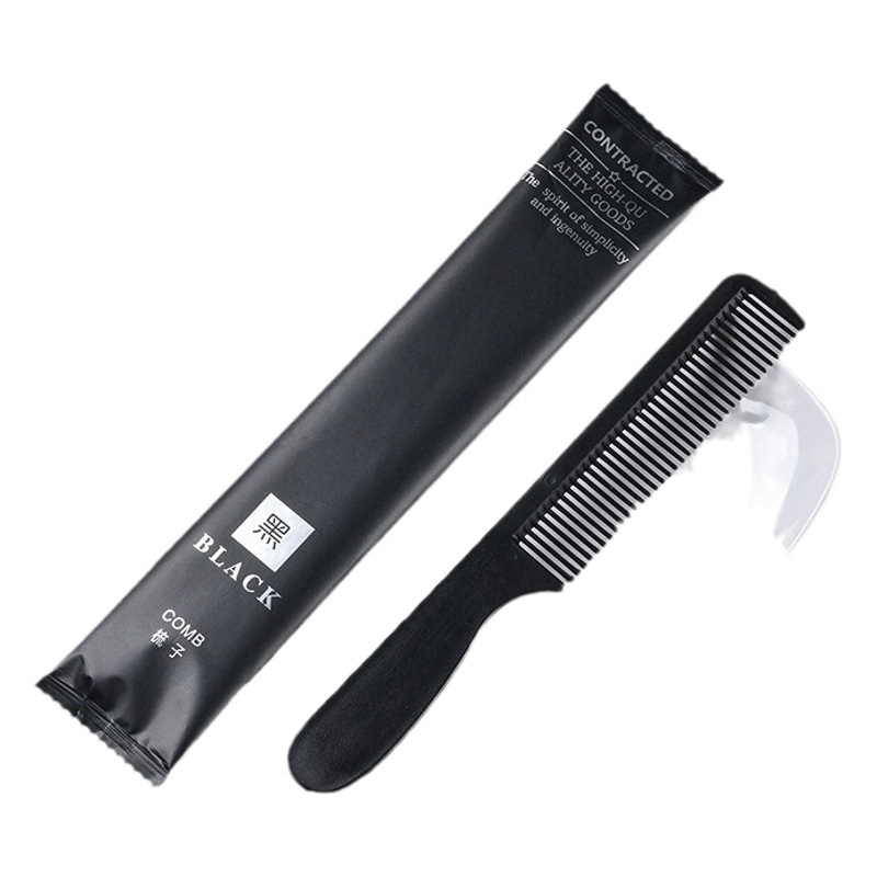 Combs Made of Straw, Long Banana-Shaped Travel Toothbrushes, Portable Wholesale Fine-Toothed Long-Handle Bamboo Disposable Combs