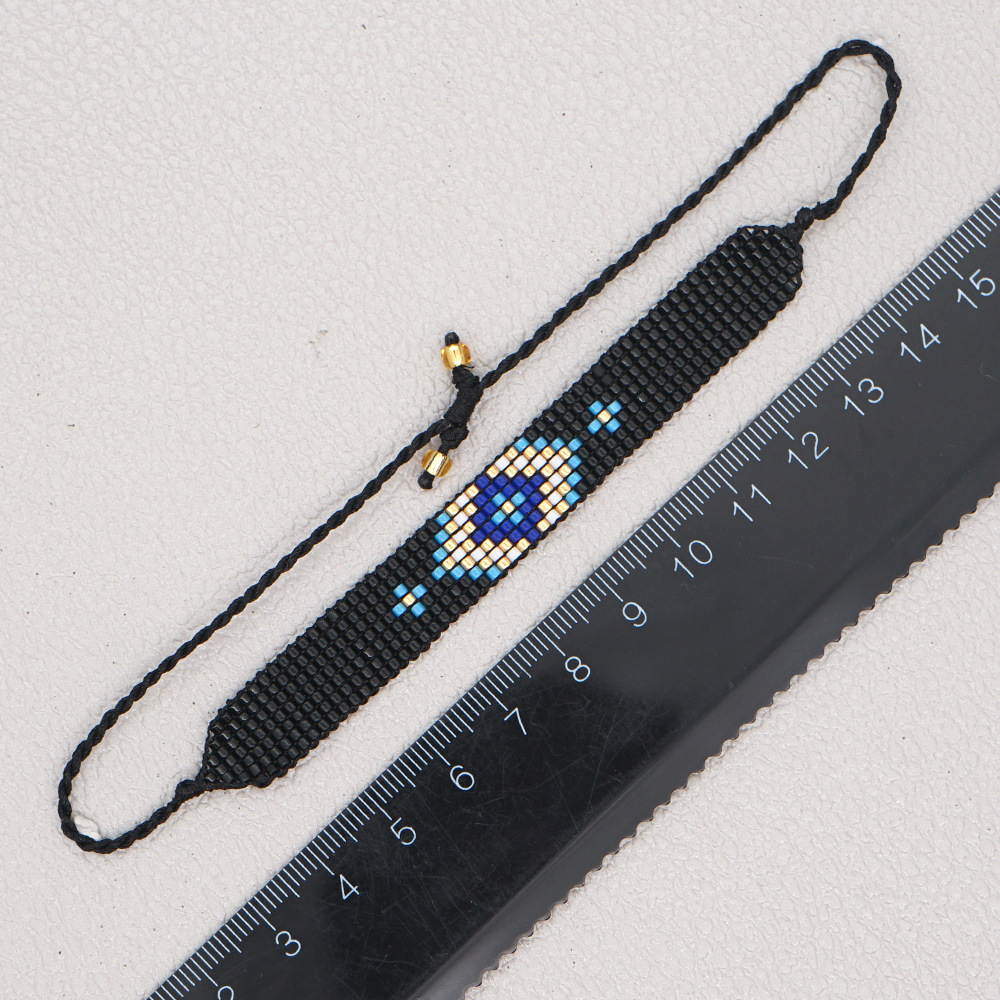 Simple Miyuki Rice Beads Hand-woven Ethnic Wind Eye Beaded Bracelet display picture 6