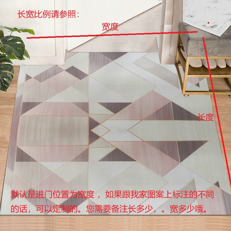 軽量高級玄関ドアフロアマット、玄関ドア、汚れ防止滑り止めマット、家庭用ドア吸水カットカーペットフットマット
