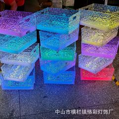 バーktv氷紋発光氷桶透明アクリルシャンパン桶24本入/12本入ビールソーダ枠