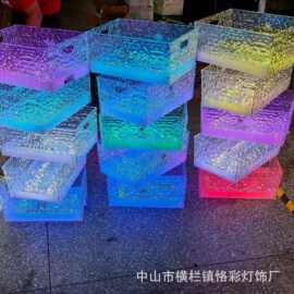 酒吧ktv冰纹发光冰桶透明亚克力香槟桶24支装/12支装啤酒苏打酒框