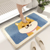 大江 Cartoon animals velvet carpet floor cushion home bathroom door bathroom anti -sliding pad water absorption foot pad