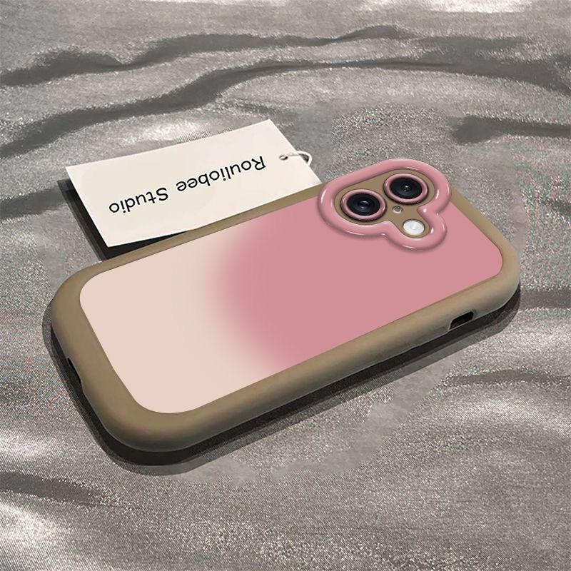 渐变粉晕染适用苹果16手机壳13保护壳iPhone15趣味14卡通12软17|undefined