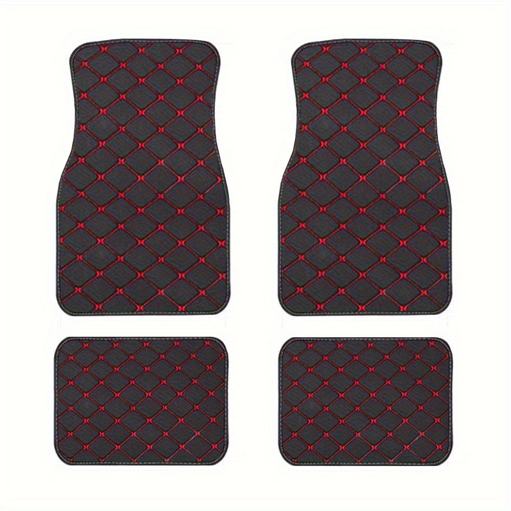 Universal Car Floor Mats 4-Piece Set, Anti-Dirt and Wear-Resistant Leather, Universal Car Mats for Amazon