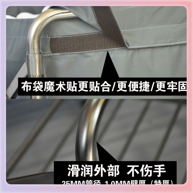 3MLE折叠布草车不锈钢收集手推车保洁房口车酒店宾馆客房服务车工