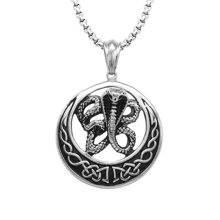 Collier Cobra explosif Mode All Match Personnalité Pendentif Serpent Esprit Serpent Tempérament Version De Bijoux_voghion.com