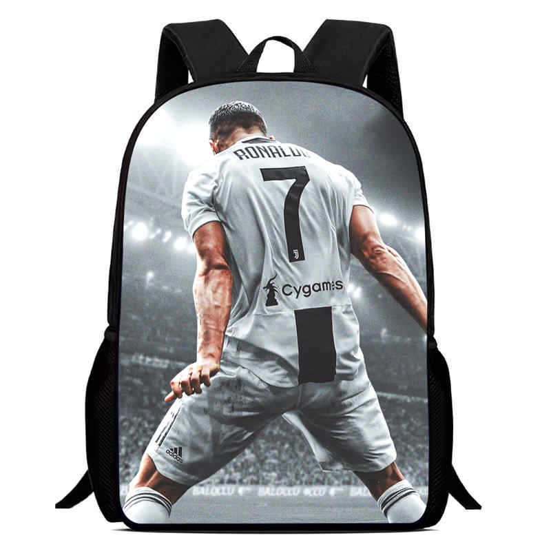 Amazon crossover nueva mochila con estampado periférico de futbolista mochila escolar para estudiantes mochila para niños
