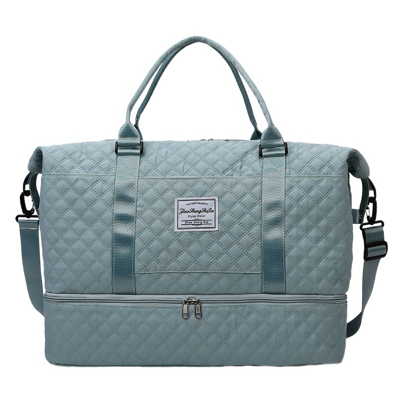 Moda corta distancia viaje rombo seco y húmedo separación deportes bolso de yoga fitness bolsa de gran capacidad de almacén de zapatos bolsa de viaje