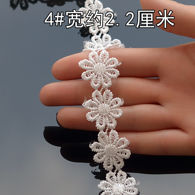 Y8YO bordado encaje vacío soluble en agua accesorios de encaje accesorios de ropa material de decoración DIY tocado hecho a mano