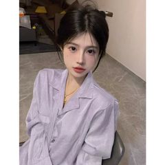 フランスの高級アイス長袖パジャマ女性春秋金2025年の新型カーディガンシルクの家庭服2点セット