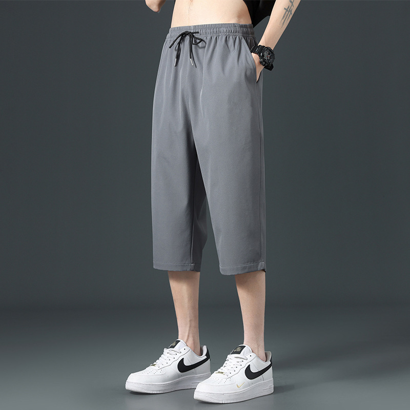 Casual Pants Trendy Mid-waist Capri Pants Loosening Micro-elastic New Youth Popular Daily Fashion Trendy Brand Men's Cargo Pants