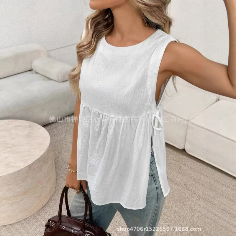 Cross-Border European and American Amazon Independent Site 2026 Summer New Women's Solid Color Casual Daily Commuting Camisole Cross-Border European and American Amazon Independent Site 2026 Summer New Women's Solid Color Casual Daily Commuting Camisole