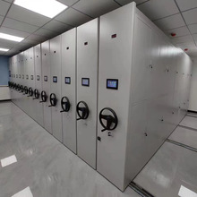 定制钢制手动密集架 文物密集架六层双柱智能密集架办公室资料柜