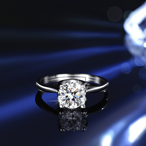 Hot selling s925 sterling silver ring necklace pendant earrings bull head one carat moissanite fashion jewelry three-piece set