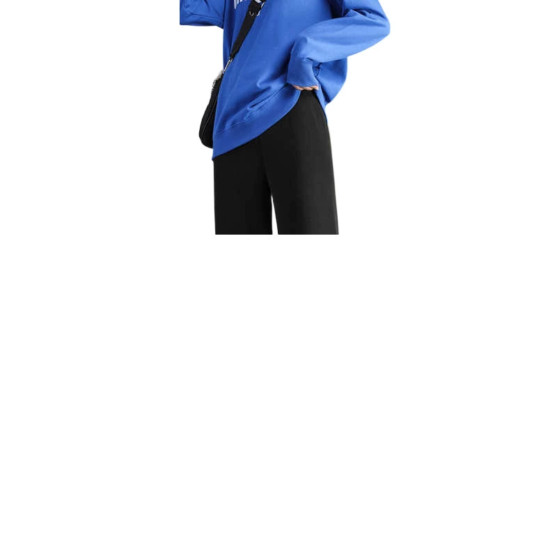 Black thin trousers for leisure, fitted, loose straight fit